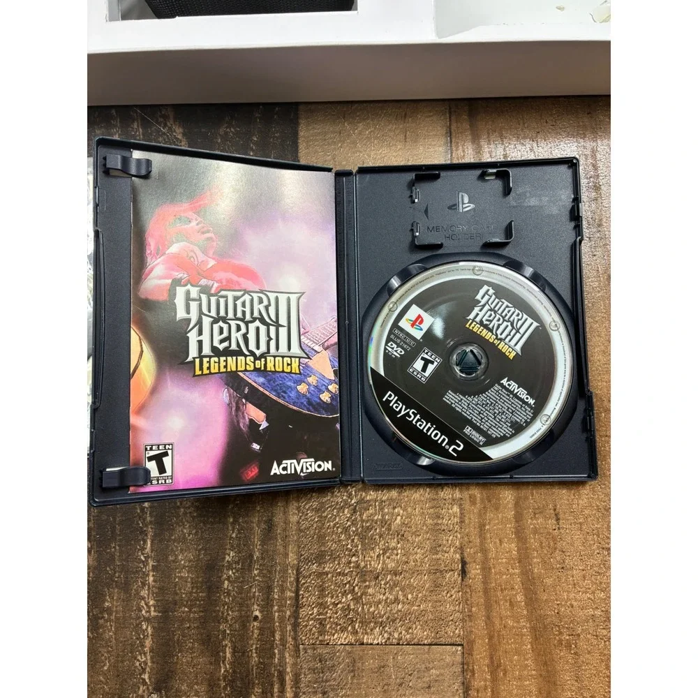 Guitar Hero III Legends of Rock PS2 Bundle with Red SG Wired Guitar Controller